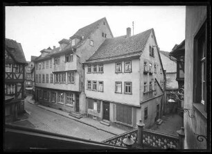 Blick von der Treppe des ehem. Rathauses auf Rathausgasse