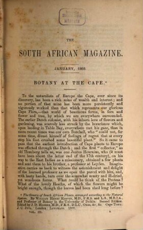 The South African magazine : a contribution to colonial literature. 3. 1869