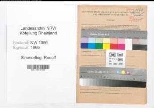 Entnazifizierung Rudolf Simmerling , geb. 08.09.1901 (Angestellter)