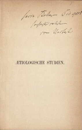 Aetiologische Studien : ueber die Disposition zu Catarrh, Croup und Diptheritis der Luftwege