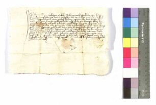 Schweikart von Sickingen wegen Hans Gockenschnabel; Siegel: Schweiker von Sickingen.