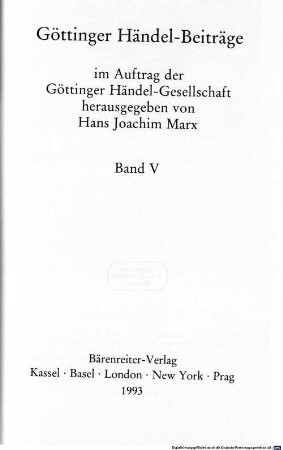 Göttinger Händel-Beiträge, 5