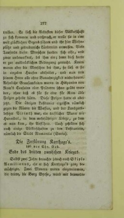 Die Zerstoerung Karthago's. 146 vor Chr. Geb. Ende des dritten punischen Krieges