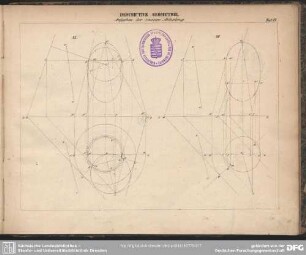 Descriptive Geometrie. Aufgaben der zweiten Abtheilung. Taf. IX
