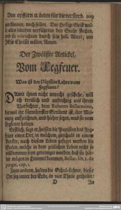 Der Zwölffte Artickel, Vom Fegfeuer