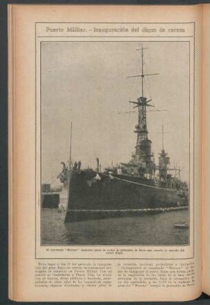 Puerto militar.- Inauguración del dique de carena