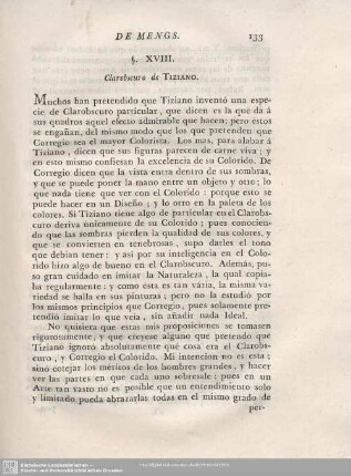 §. XVIII. Clarobscuro de TIZIANO.