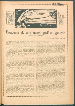Esquema de una nueva política gallega