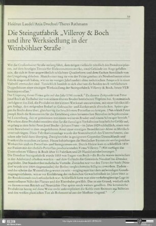 Die Steingutfabrik "Villeroy & Boch" und ihre Werksiedlung in der Weinböhlaer Straße