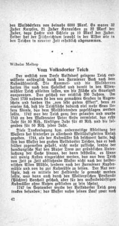 Vom Volksdorfer Teich