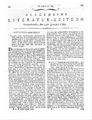 [Spiess, Christian Heinrich]: Biographien der Selbstmörder. - Leipzig : Schönfeld Bd. 3. - 1788