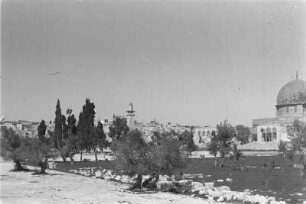 Blick auf Jerusalem : Blick auf Jerusalem. Rechts die Kuppel des Felsendoms.