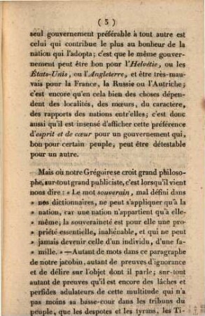 Du Principe et de l'obstination des Jacobins : en réponse au Sénateur Grégoire