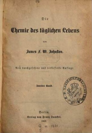 Die Chemie des täglichen Lebens, 2