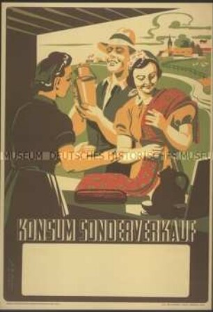 Plakat für einen Konsum-Sonderverkauf