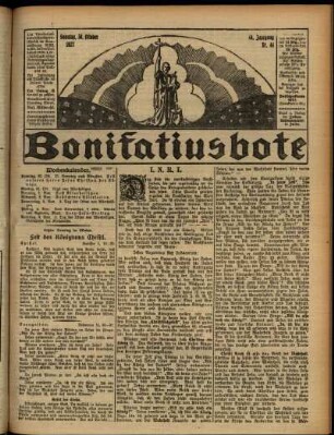 Erste Ausgabe vom Sonntag, den 30. Oktober 1927.