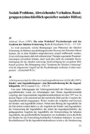 31-54, Soziale Probleme