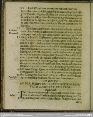 Casus IV. An Per Scriptum Publicae Editum, Refutatio Competat Ius Retorquendi