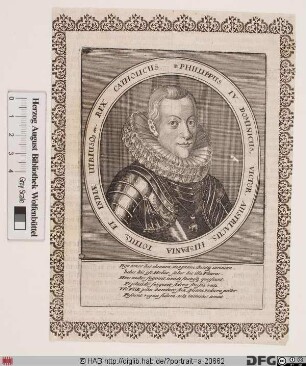 Bildnis Philipp (Felipe) IV., König von Spanien (reg. 1621-65)