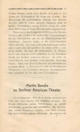 Martin Bendix im Berliner American-Theater