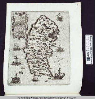 Landkarte von Rhodi/Rodos/Rhodes und Umgebung.