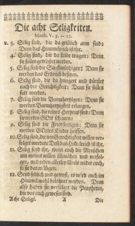 Die acht Seligkeiten