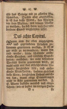 Das achte Capitul