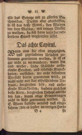Das achte Capitul