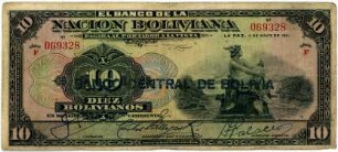 Geldschein, Bolivar (10 Bolivianos), 1929?
