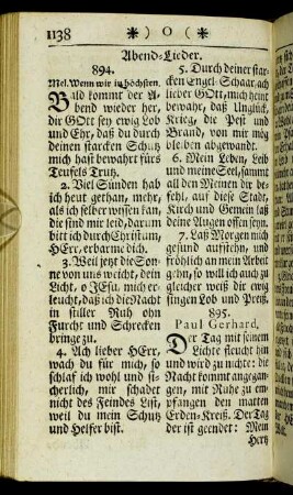 Abend-Lieder. - Schul-Gesang.