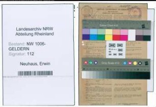 Entnazifizierung Erwin Neuhaus , geb. 05.12.1916 (Steuerinspektor)
