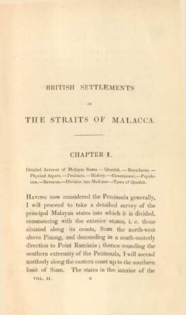 Chapter I. Detailed account of Malayan states ...