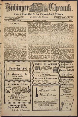 8. Dezember (Nro. 287 (Zweites Blatt)) - 11. Dezember (Nro. 290)