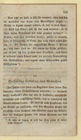 22. Merkwürdige Entdeckung eines Verbrechens