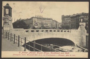 Ansichtskarte Oranienbrücke und Café "Kuchenkaiser", Naunynstraße 46-47