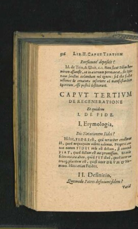Caput Tertium. De Regeneratione.