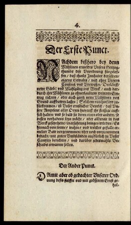 Der Erste Punct. - Der Neun und Sechtzigste Punct.