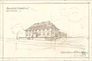 Fischer, Theodor; Marktredwitz; Baugenossenschaft Vereinigte Chamottfabrik, Wirtshaus - Perspektive