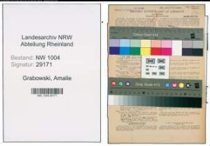 Entnazifizierung Amalie Grabowski , geb. 19.07.1878 (Postassistentin)