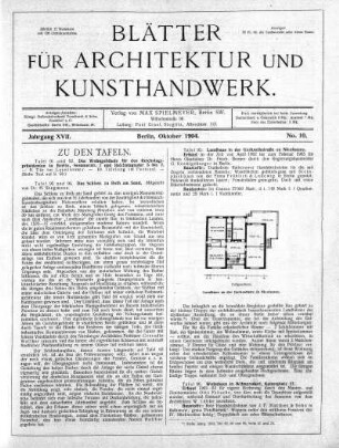 No. 10, Oktober 1904