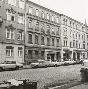 Dresden-Plauen, Zwickauer Straße 131 und 133. Wohnhäuser (um 1880) mit Läden