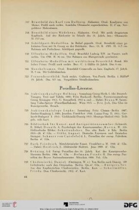 Porzellan Literatur (Nr. 724-749)