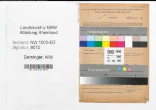 Entnazifizierung Willi Berninger, geb. 21.11.1888 (Kaufm.Leiter)