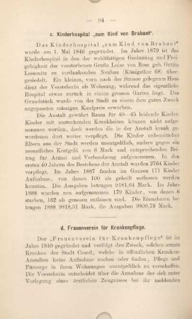d) Frauenverein für Krankenpflege.