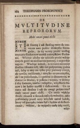 De Multitudine Reproborum.