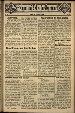 Dritte Ausgabe vom Sonntag, den 14. Juli 1935.