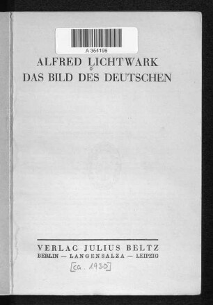 Das Bild des Deutschen