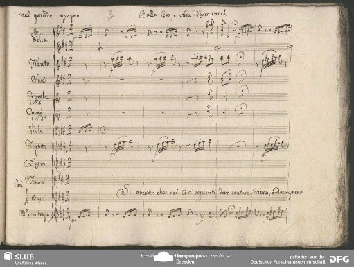 Coro: "Dolce amor pace"
