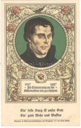Postkarte zum 400jährigen Jubiläum der Reformation