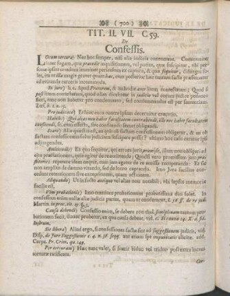 Tit. II. VII. C. 59. De Confessis.